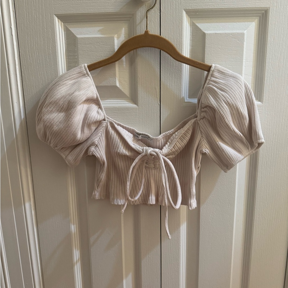White crop top